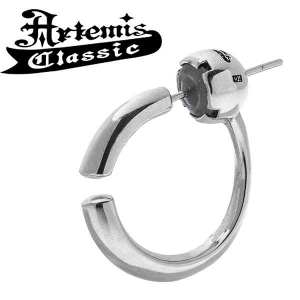 アルテミスクラシック テクスチャーCカットフープピアス 1P 片耳用 Artemis Classic フープピアス スタッドピアス ピアス  シルバー925 ピアス メンズ