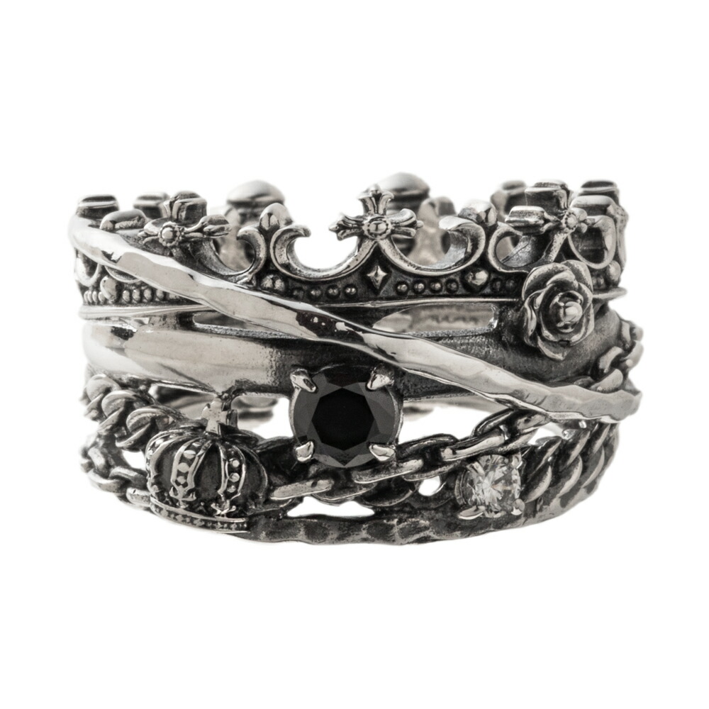 メンズ レディース シルバーアクセサリーブランド 「 ARTEMISKINGS ( アルテミスキングス ) 」 2023SS Collection 幾重にもリングが重なり合ったように見えるレイヤードデ