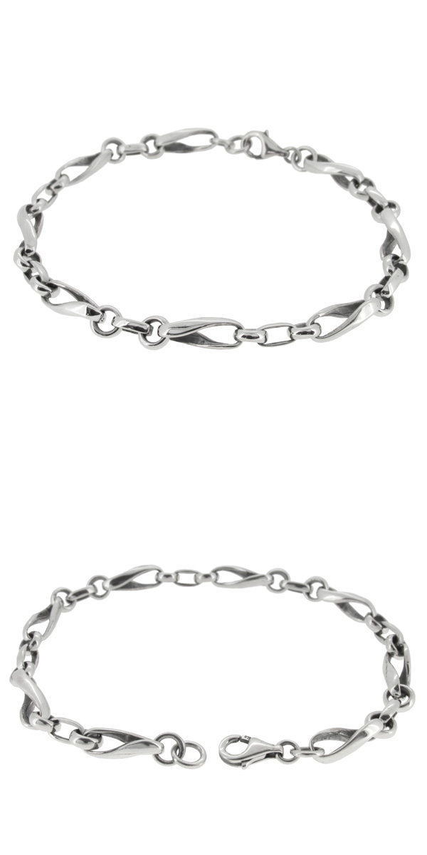 デザイン チェーン シルバーブレスレット 20cm シルバーアクセサリー