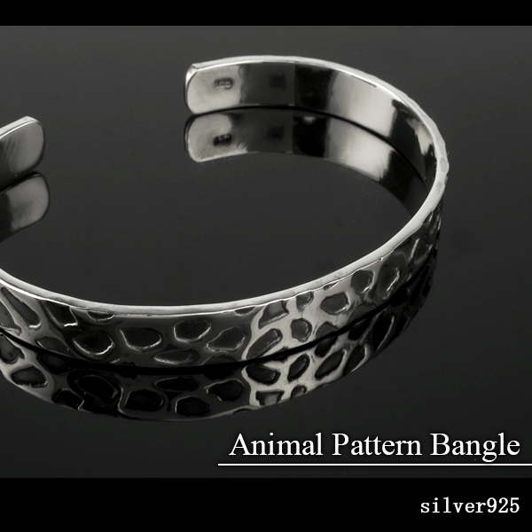 動物モチーフ シルバーバングル エス 桜×猫 透かし彫り バングル シルバー [S-Bns-01] — クラフトカフェ