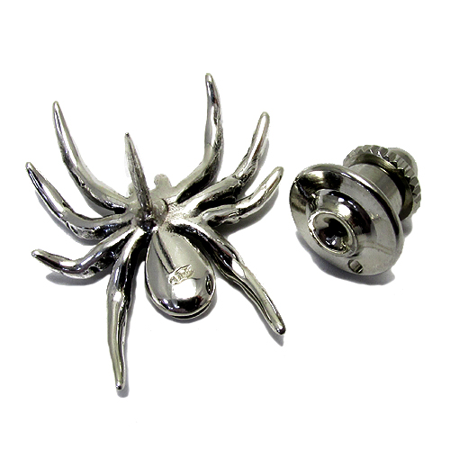 SILVER ピンブローチ スパイダー スターリングシルバー オレンジ スパイニー オイスターシェル