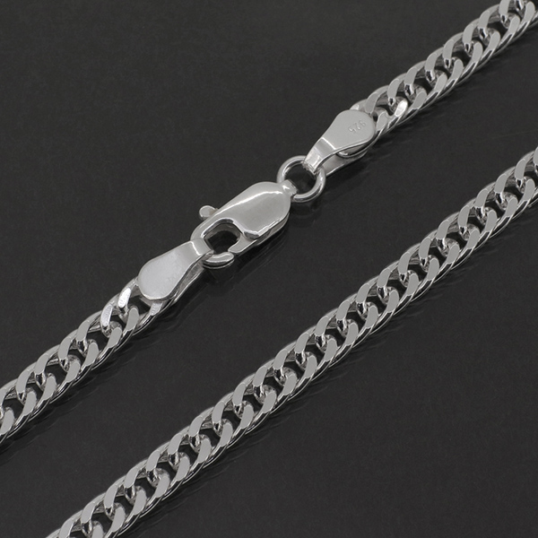 ダブルきへいシルバーチェーン 幅約3.5mm 50cm/シルバー925