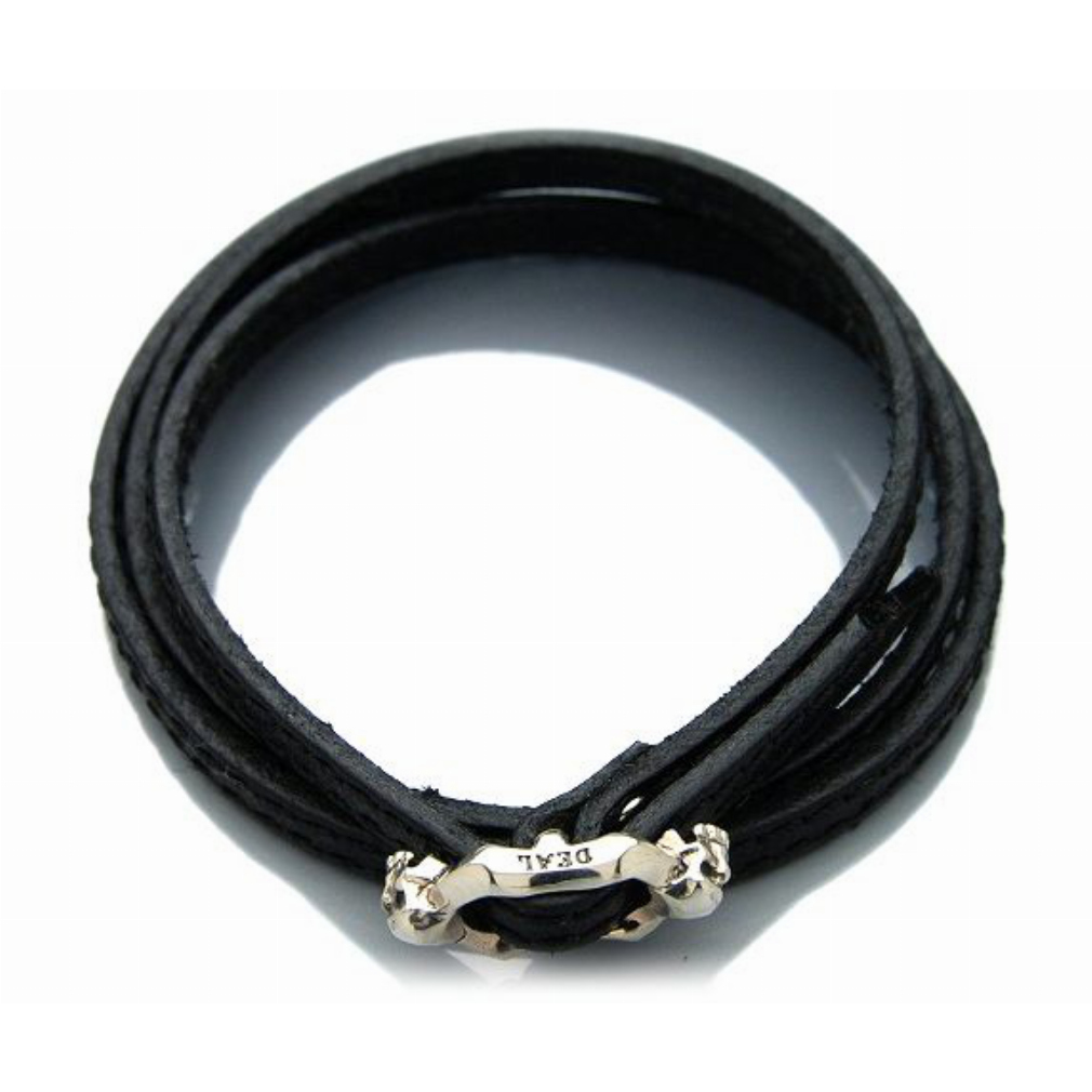 DEALDESIGNスカルブレスレット DEAL DESIGN スカル×ローズブレスレット