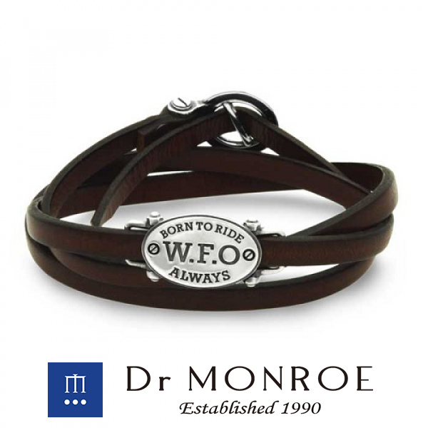Dr MONROE ドクターモンロー プレートレザーブレスレット シンプル 
