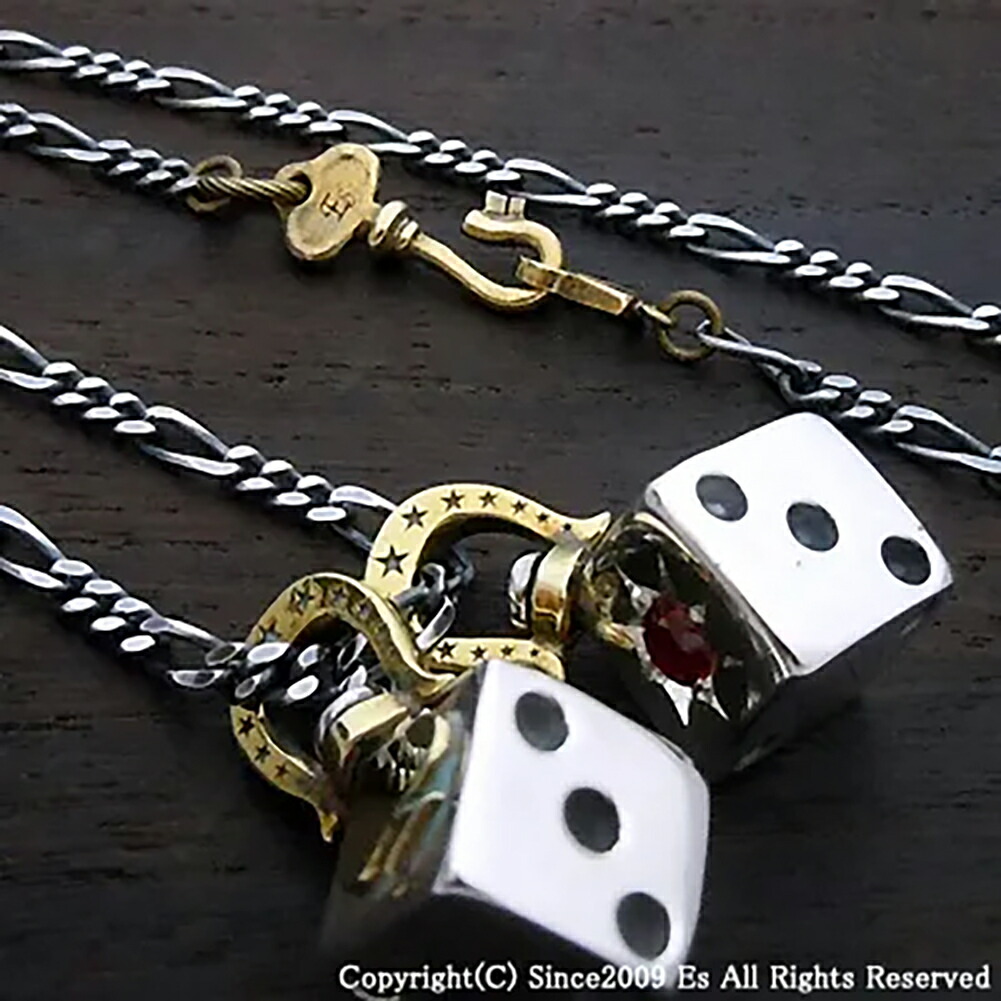 Es Double Dice Necklace ネックレス チェーン付き シルバー 925