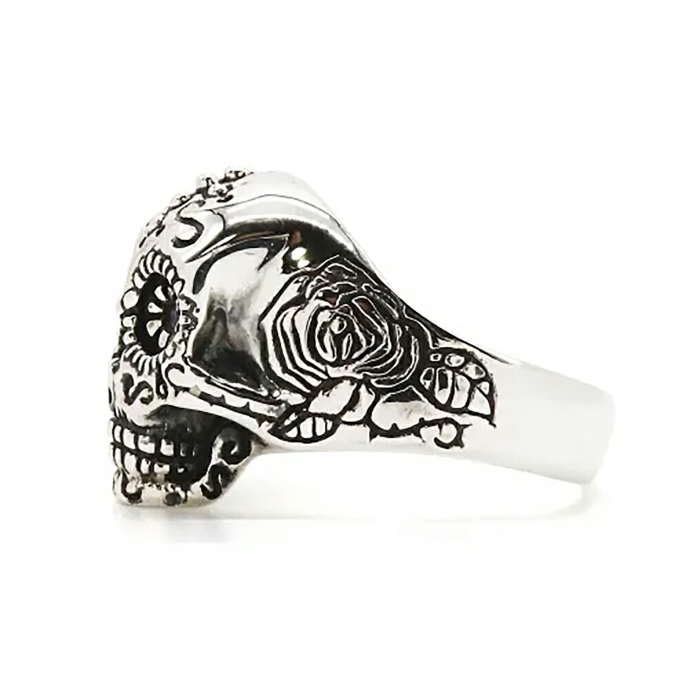 Es Mexican Skull Ring w リング 指輪 7～23号 シルバー 925 天然石
