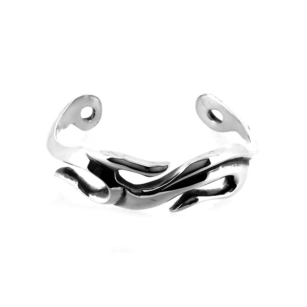 トライバル バングル ネイティブ 炎 タトゥー パターン ブレスレット バングル 腕輪 シルバー925 銀 シルバーアクセサリー メンズ レディース  男性 女性 アクセサリー ギフト プレゼント おしゃれ ストリート|大人のための上質なシルバーアクセサリー通販｜新宿銀の蔵