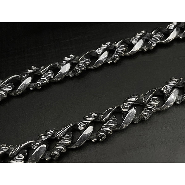 BLACKDIA シルバー クロス クラシック ウォレットチェーン ショート