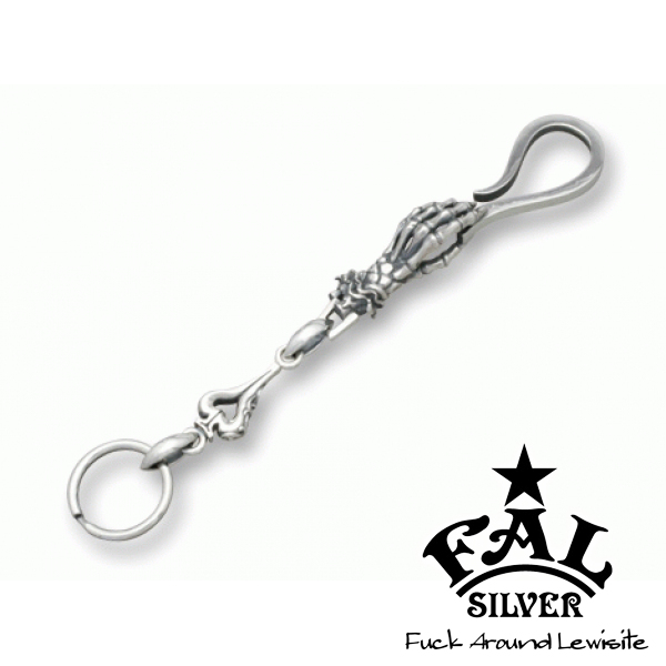 AG シルバー スカル ウォレットチェーン