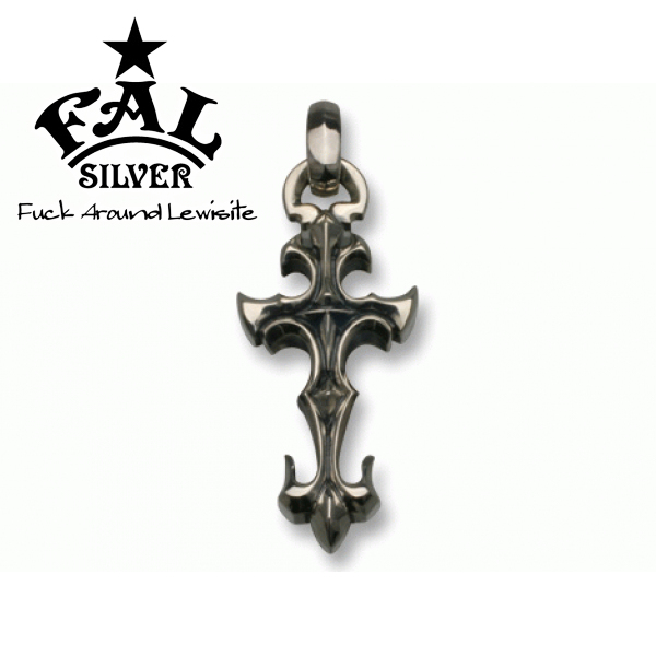 F.A.L◎fal◎レザーネックレス◎SILVER925◎クロス◎良品◎シルバー fal-fa-p-0060_0.jpg