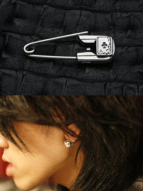 F.A.L IVCクローバーアーミングピンピアス ピアス トランプ クローバー