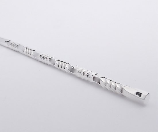 Hizm 銀製六角捻り簪 漣簪 4mm 角シルバー950削り出し 15-18cmから選択