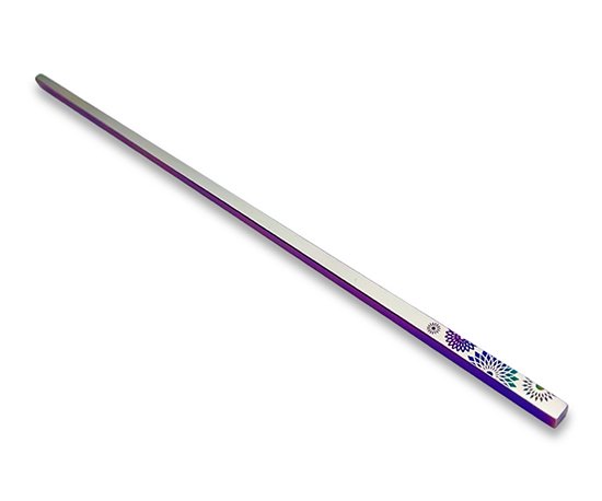 Hizm チタン製 角簪 カテドラル 宵闇色 紫×青 純チタン 簪 15-18cm 軸