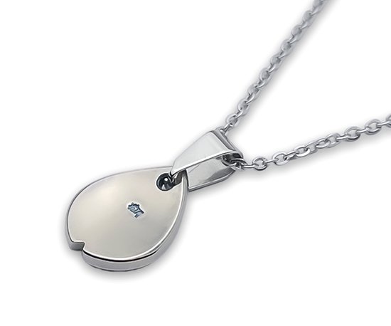 Hizm 桜フラグメントペンダントトップ S 青色 純チタン製 チェーン付き