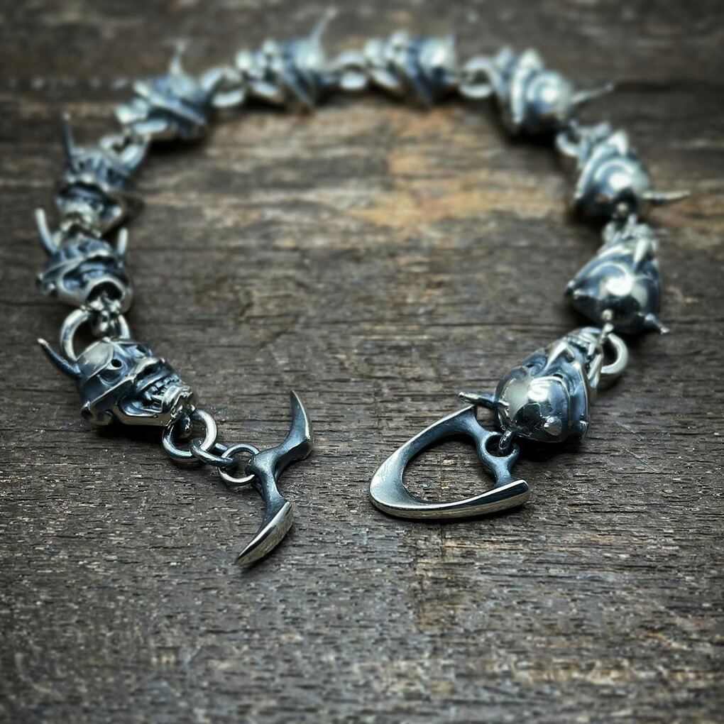 聖 HIJIRI 般若面のブレスレット 小 Noh mask “Han-nya” bracelet 腕輪