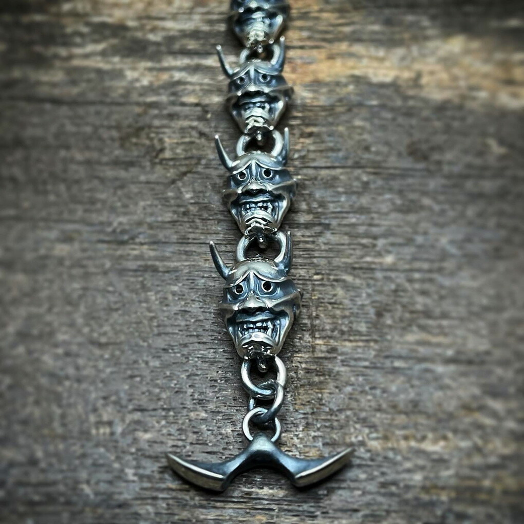 聖 HIJIRI 般若面のブレスレット 小 Noh mask “Han-nya” bracelet 腕輪