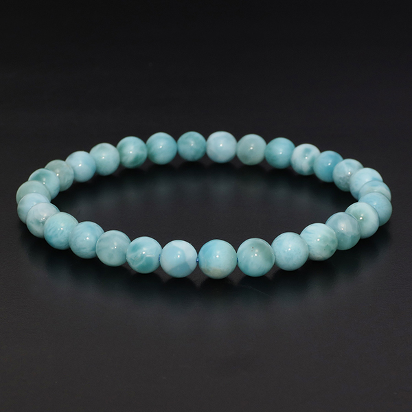 ラリマー ブレスレット 6mm 16～17cm S～M サイズ 天然石