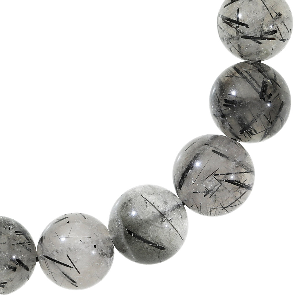 ＊mimi様お取置き2/28＊ルチルクォーツ　ブラックルチルクォーツ ブラックルチルクォーツ ブレスレット 大玉 13.3mm 20cm メンズ LL