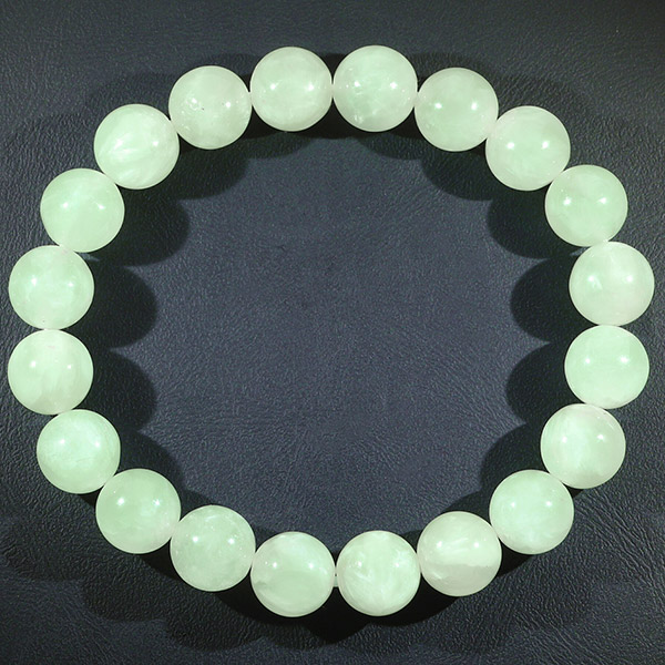 プレナイト オーストラリア産 ブレスレット 10mm 17~18cm M~Lサイズ