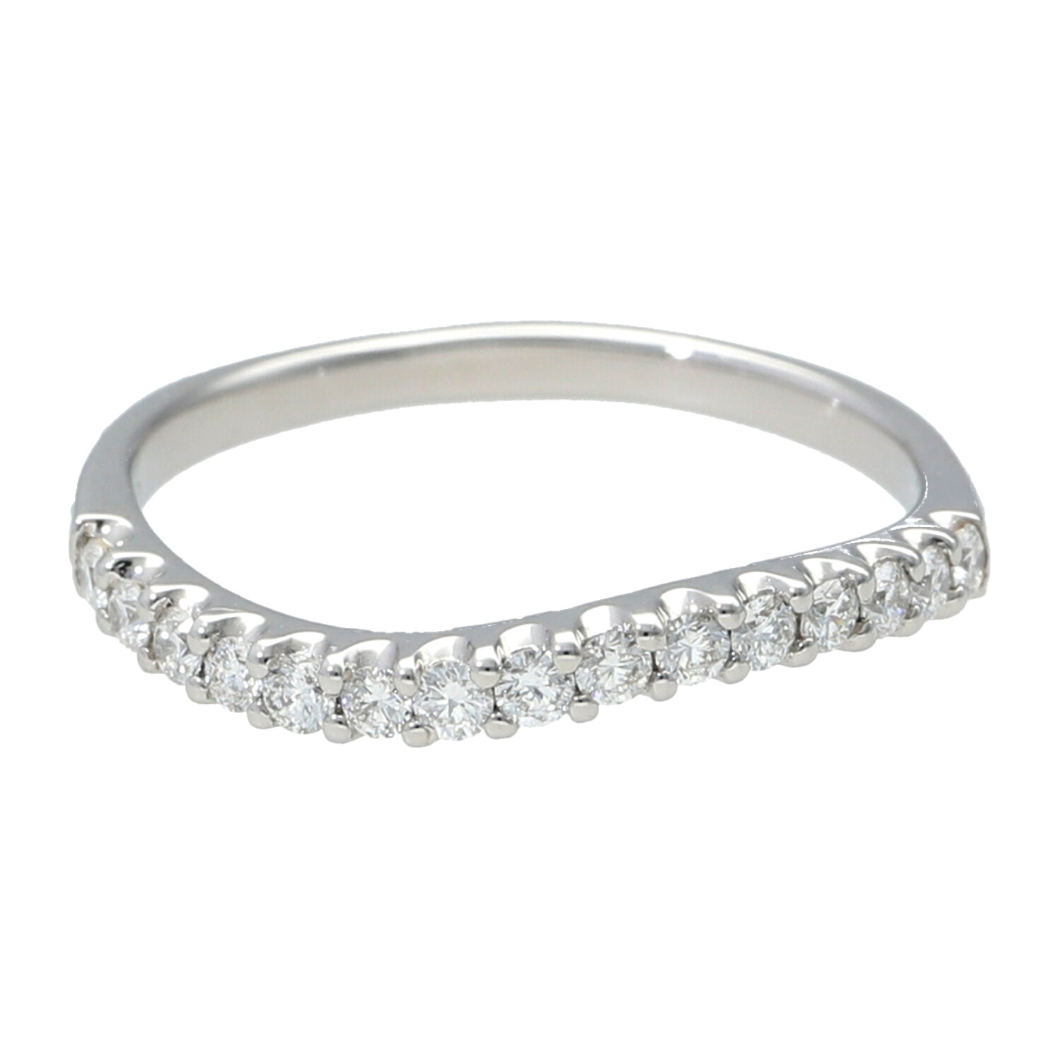 Pt900 S字ウェーブ リング ダイヤモンド 1号～15号 指輪 プラチナ 天然