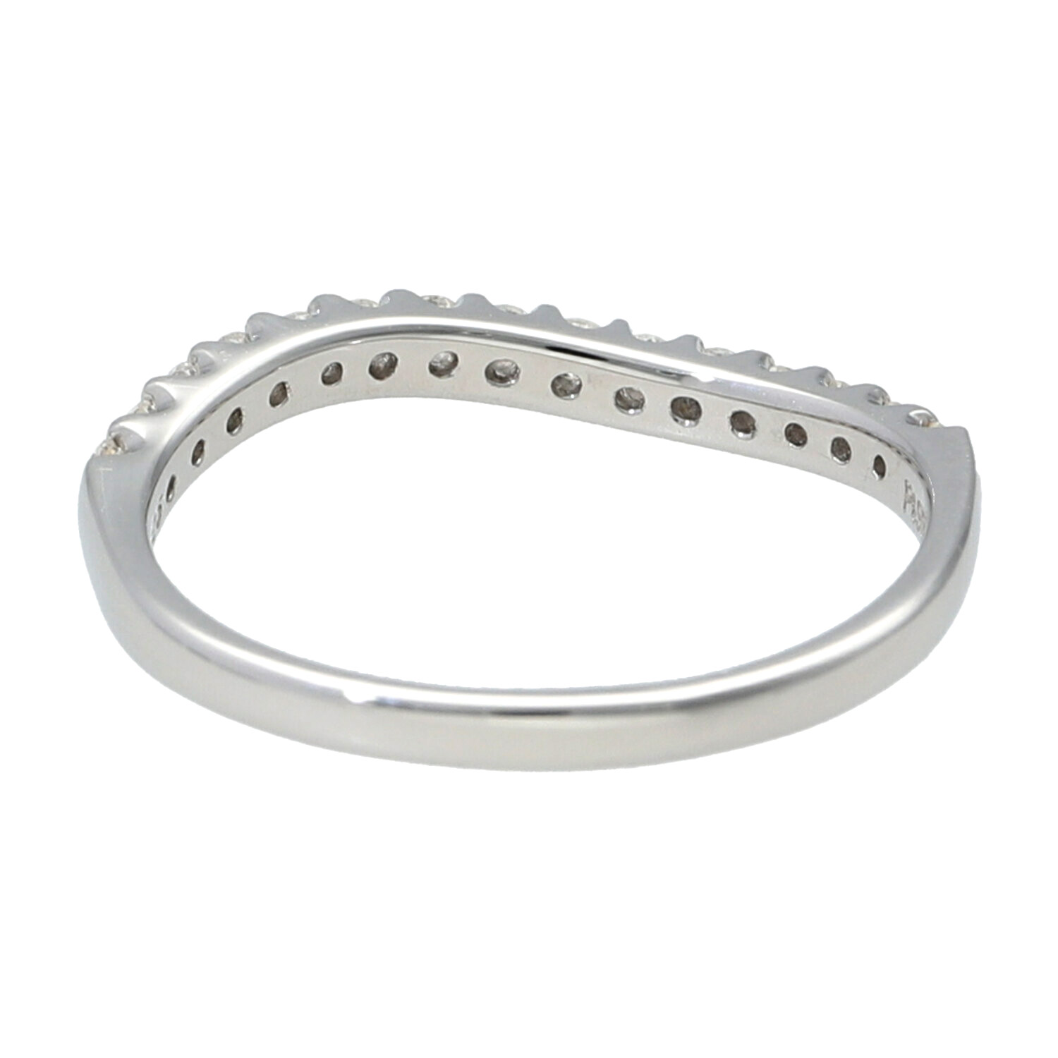 Pt900 S字ウェーブ リング ダイヤモンド 1号～15号 指輪 プラチナ 天然