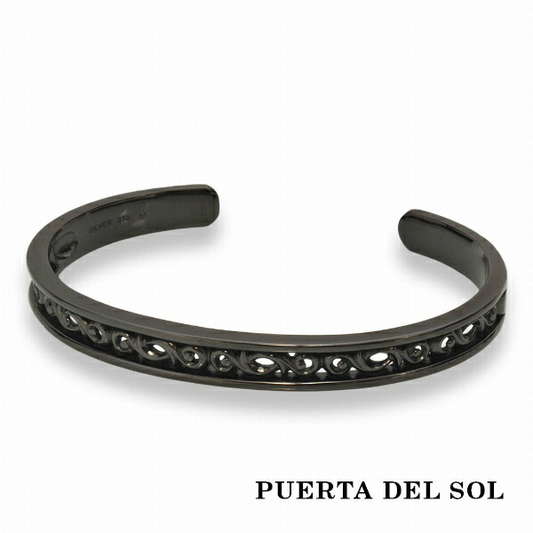 PUERTA DEL SOL Scroll Bangle スクロール 唐草模様 バングル ブラック