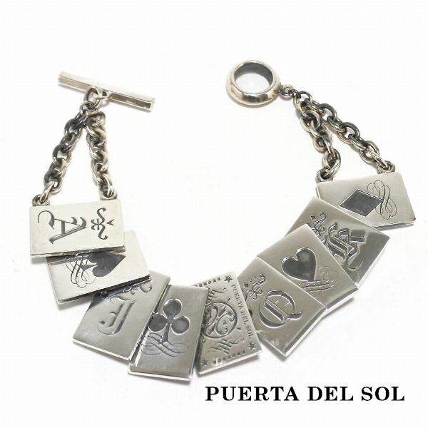 FTW プレート　ブロンズ　シルバー PUERTA DEL SOL トランプ フォアスーツ ブレスレット シルバー950 ユニ