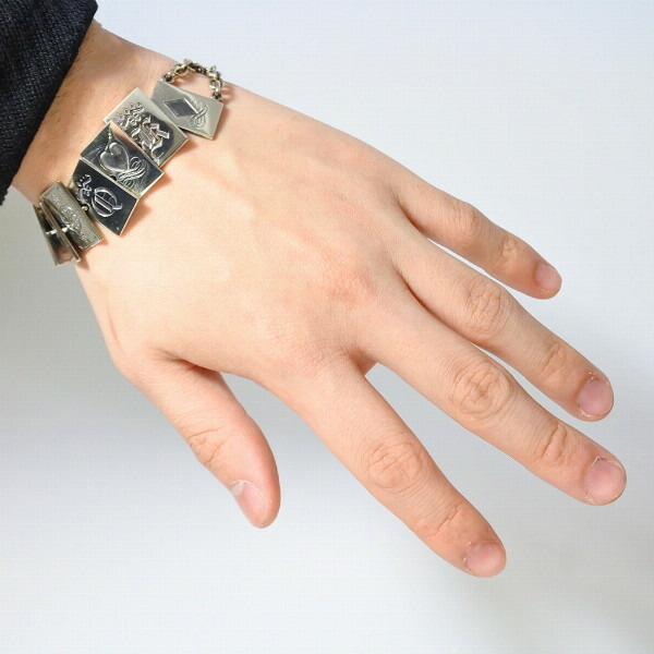 PUERTA DEL SOL トランプ フォアスーツ ブレスレット シルバー950 ユニ