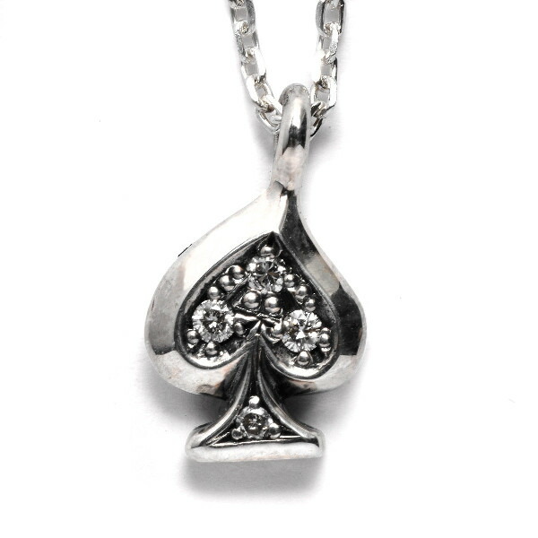 PUERTA DEL SOL トランプ スペード ネックレス(チェーン付き) シルバー