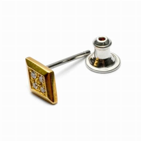 PUERTA DEL SOL イエローゴールド ダイヤ ダイヤモンド ピアス K18 18