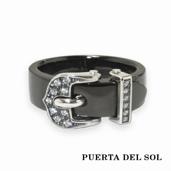 PUERTA DEL SOL ベルト バックル リング(7号～23号) ブラック シルバー
