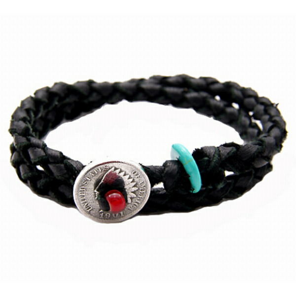 LASTHEAVEN ラストヘブン コインボタンレザーブレスレット