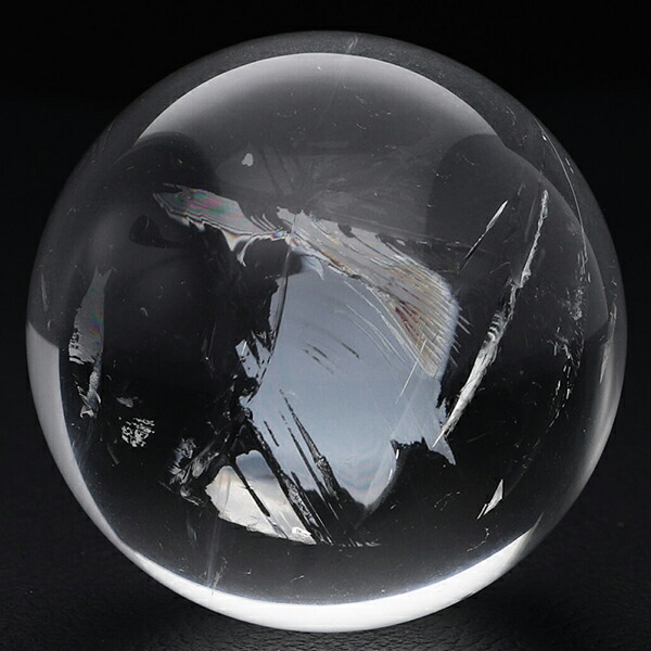 天然 水晶 丸玉 約41mm 穴なし 天然石 パワーストーン 置き玉 水晶玉