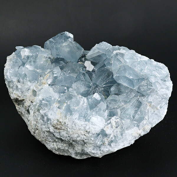 セレスタイト 原石 クラスター 717g 天然石 パワーストーン セレスタイン 鉱物 鉱石 標本 インテリア 置物 ブルー 青 水色 セレスタイト