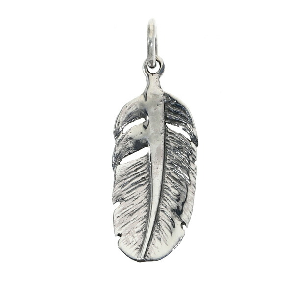 フェザー ペンダントトップ ネックレスチャーム (チェーンなし