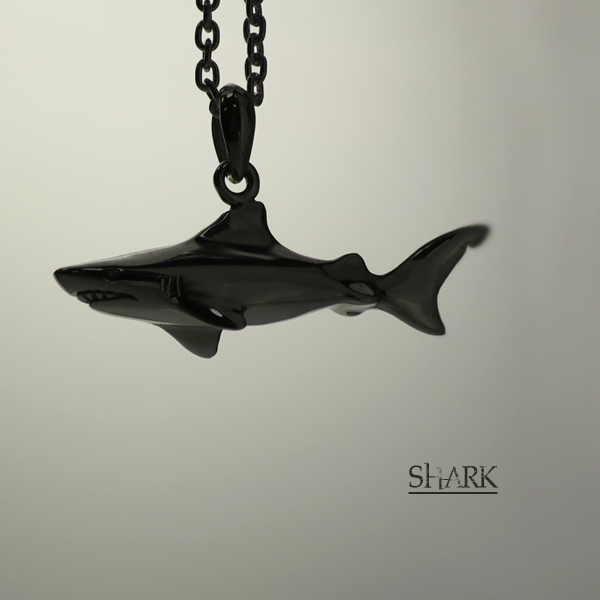 サメ シルバー ペンダント (50cmチェーン) シルバー925 メンズ ネックレス 鮫 シャーク マリン 海 魚 フィッシュ ハワイアンジュエリー
