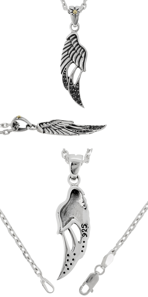 未使用♦シルバー925刻印♦羽型ブラックコードネックレス♦５０％OFF➕Tセール Pt850_12_55g55cm.jpg?v=1724382341