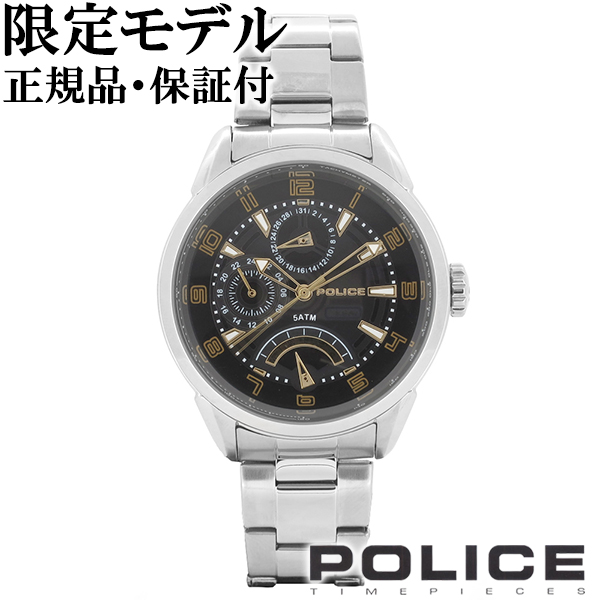 【POLICE/腕時計】 FLASH/フラッシュ (ブラック＆ゴールド) マルチファンクション ウォッチ 【限定モデル】 メンズ/フォーマル/ポリス