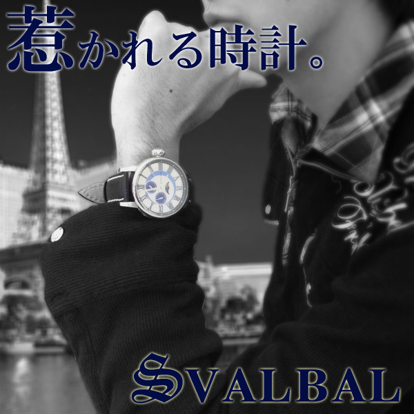 SVALBAL/スバルバル】ブルー ムーンフェイズ マルチファンクション 本革ベルト ウォッチ /時計 メンズ 腕時計 アクセサリー – 新宿 銀の蔵