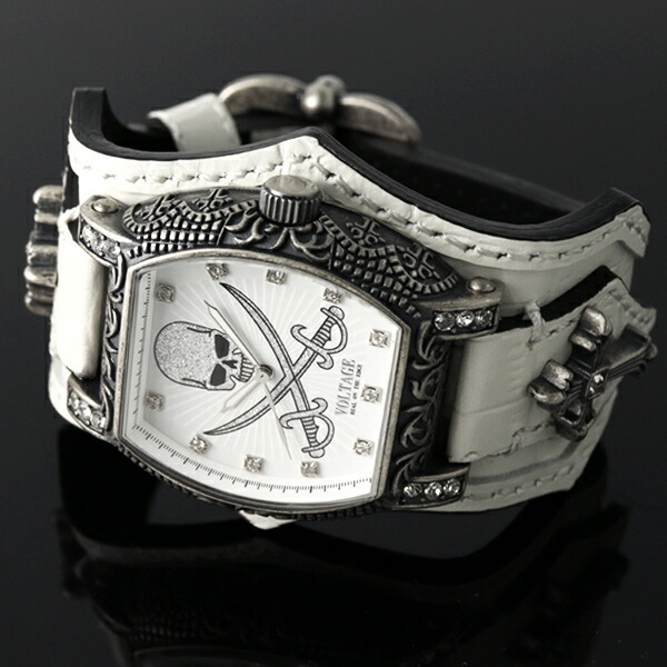 VOLTAGE ヴォルテージ CHURCH ホワイト 腕時計 メンズ ブランド 時計 腕 日本製 シチズン 革ベルト ベルト 革 クロス ド – 新宿  銀の蔵