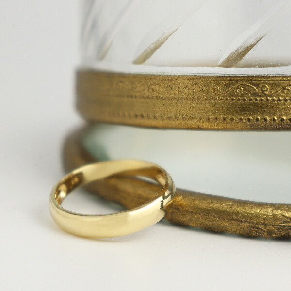 K18 甲丸 ゴールドリング 18金 18k 地金 イエローゴールド YG 甲丸