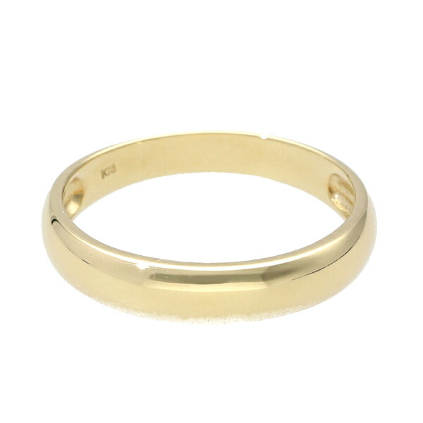 １つは欲しい！ 18金 K18 YG イエローゴールド シンプル 甲丸 リング 月形甲丸 リング 地金リング 18金 K18 保証書付 : エメットジュエリー