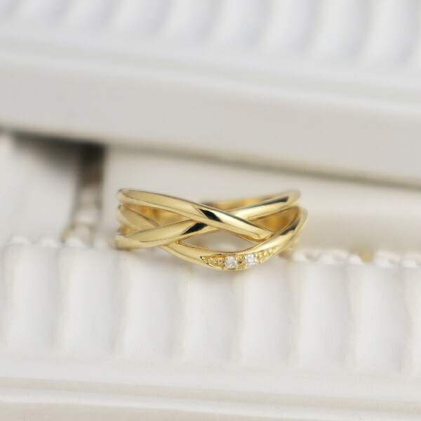 楽天市場】3連 リング k18の通販 K18三連リング 416K2508①