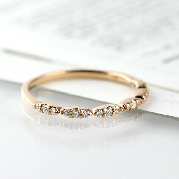 K18 ダイヤモンド エタニティリング 指輪 ピンクゴールド 18金 18k PG