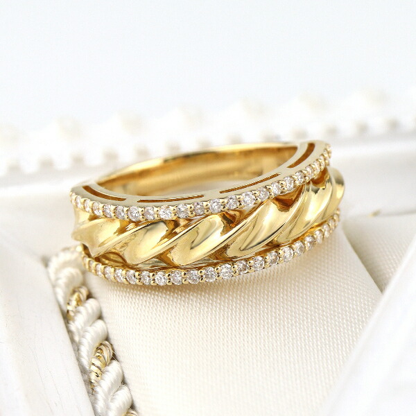 k18（750）ゴールド ツイストダイヤ リング k18（750）ゴールド ツイストダイヤ リング k18（750）ゴールド