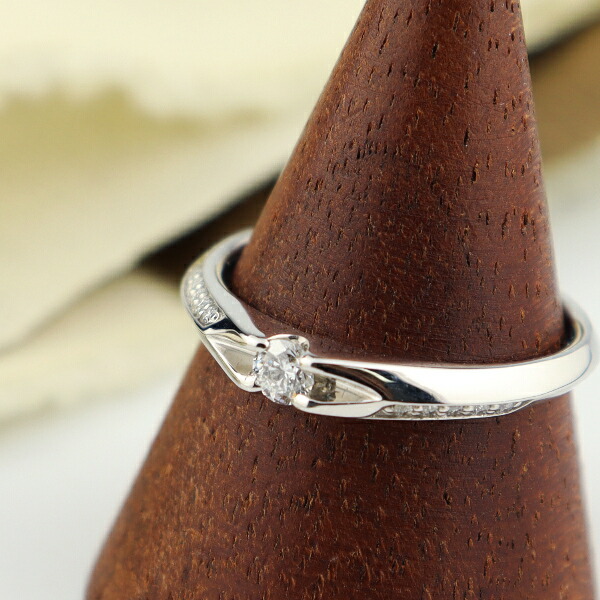 PT900 ダイヤモンド プラチナ リング 指輪 0.1カラット 天然 一粒